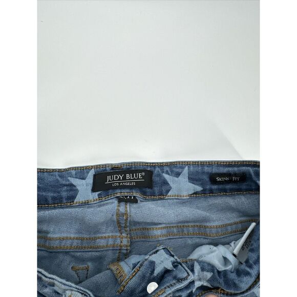 Judy Blue Skinny Fit Womens Blue Denim Jeans Stars Print 5/27 - Picture 7 of 12